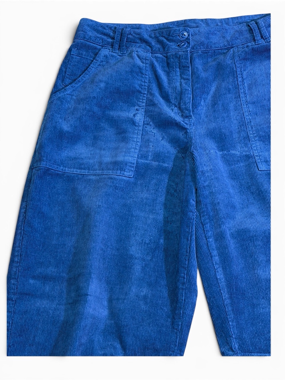 Poetry Blue Corduroy Wide Leg Utility Pants Trousers Size US 12 - Picture 5 of 10